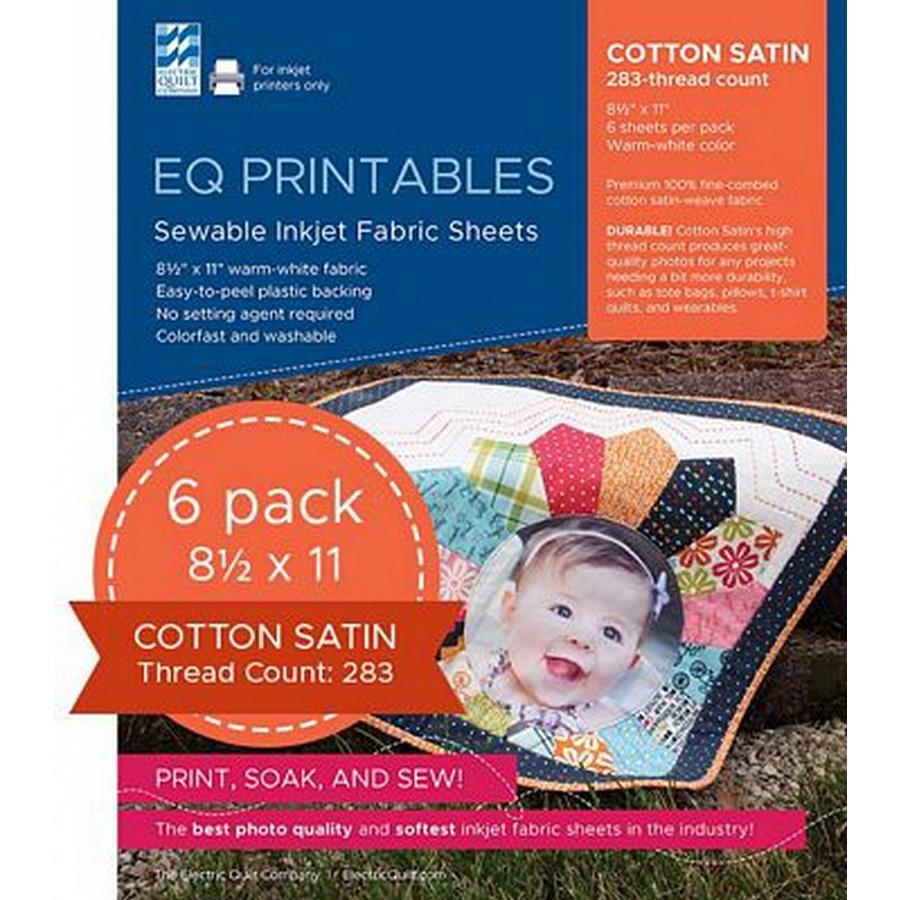 EQ Printables Premium Cotton Satin 6 Sheets