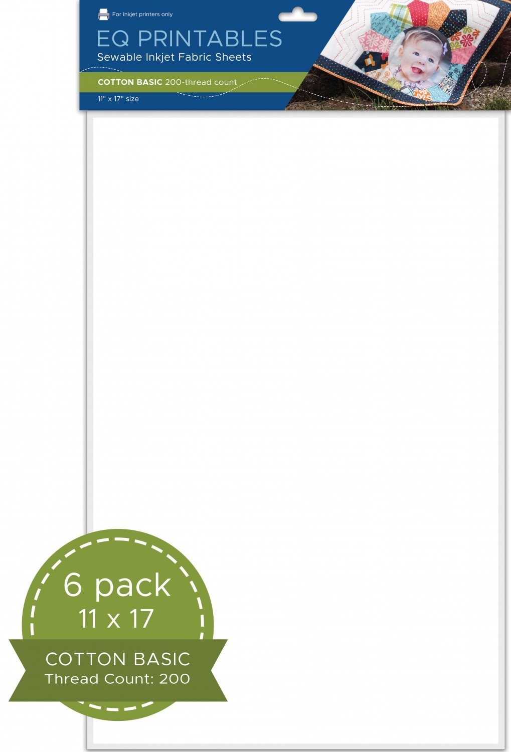 EQ Printables Printable Fabric 11 X 17 6 Sheets 657920438729