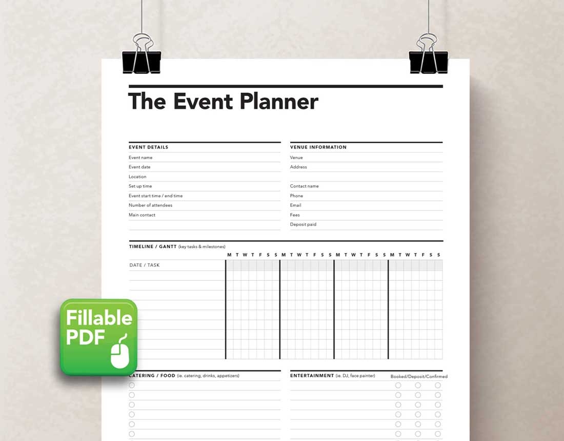 Free Printable Organization Event Planning Template Free Printable Organization Event Planning Template