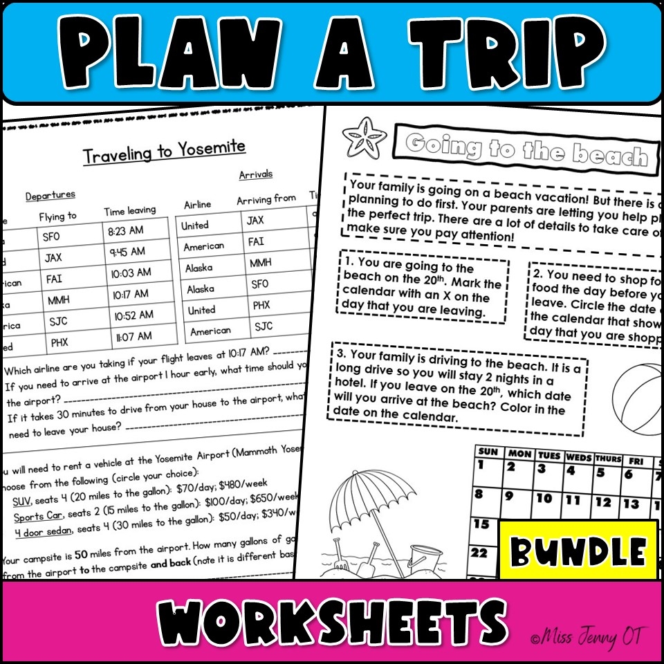 Executive Function Printable Worksheets