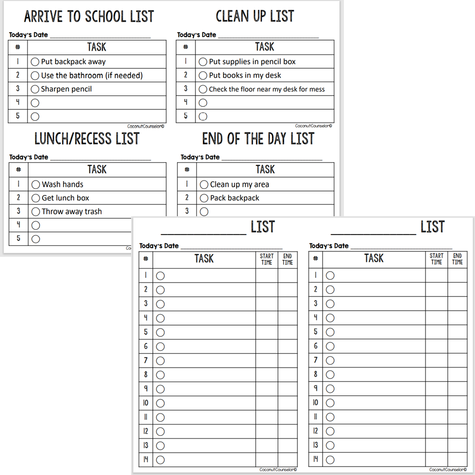 Executive Functioning Checklist Made By Teachers Executive Functioning Checklist Made By Teachers