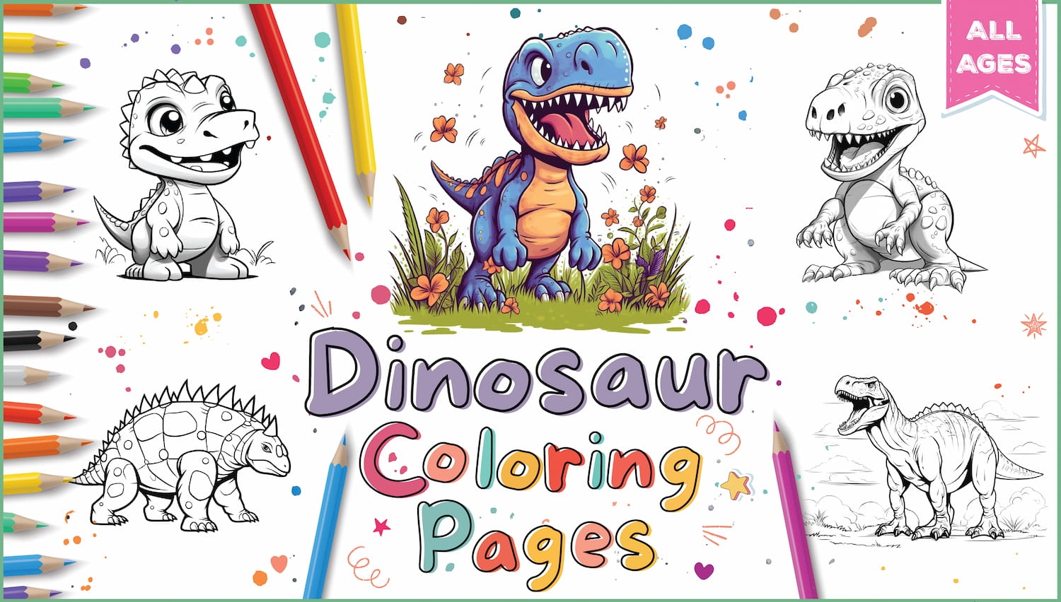 Dinosaur Colouring Sheets Printable