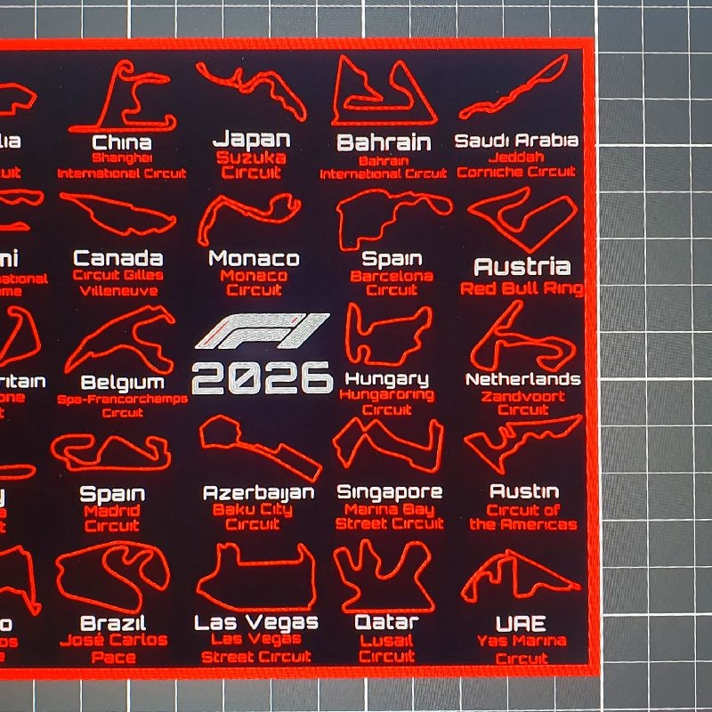 F1 Calendar 2026 By Dominik Vichr Download Free STL Model Printables