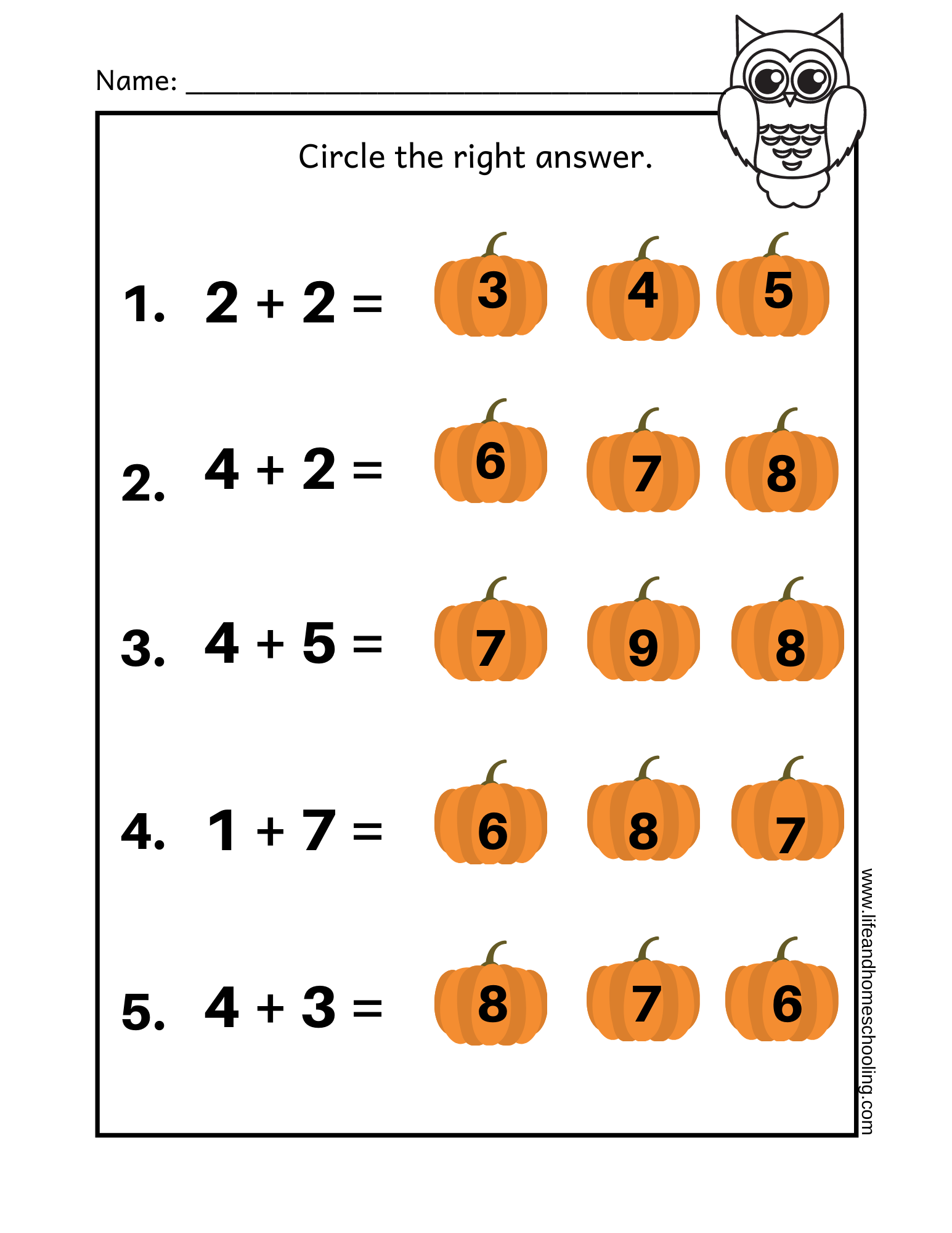 Fall Themed Kinder 2nd Grade Math add U0026 Subtract Made By Teachers