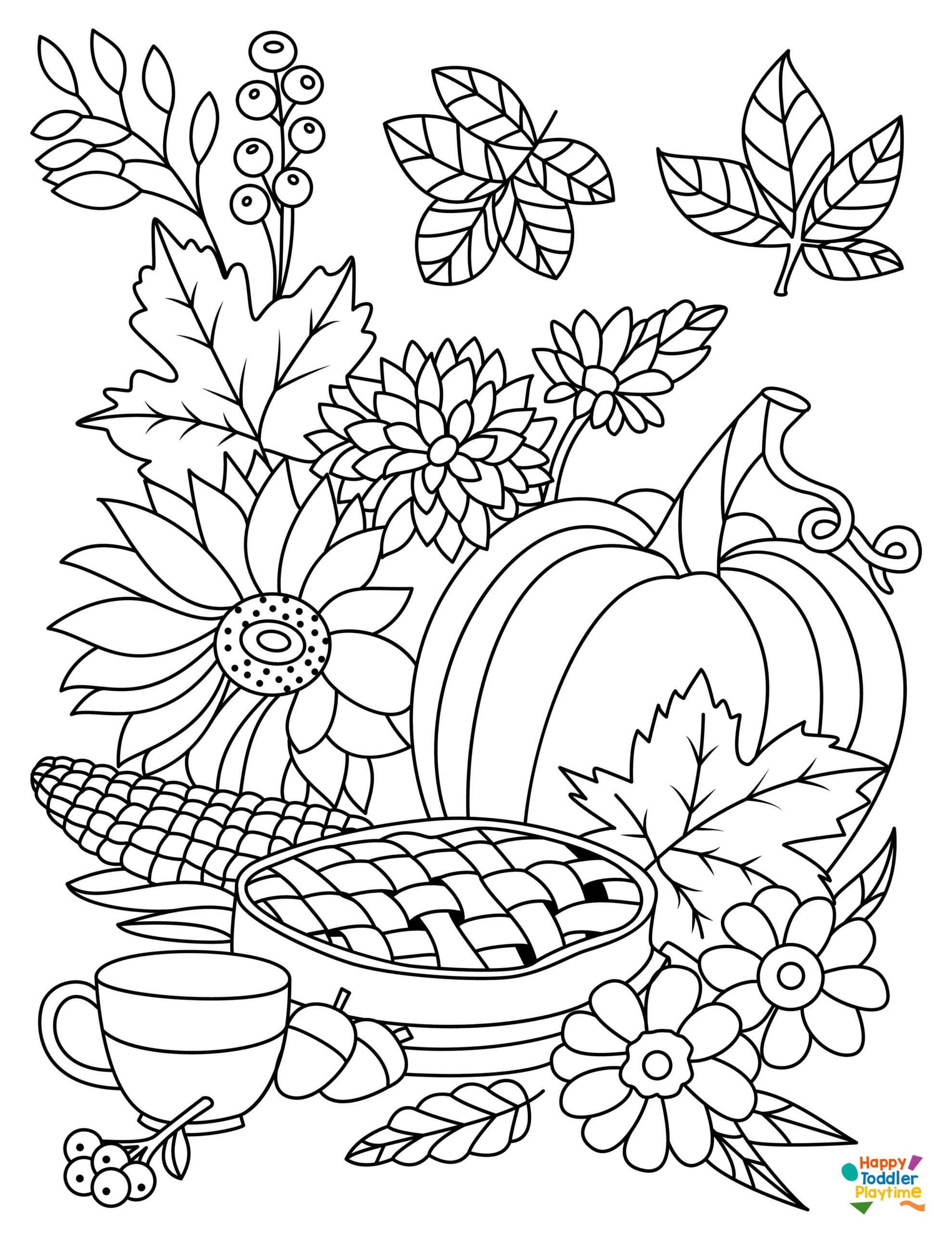 Free Printable Fall Coloring Sheet