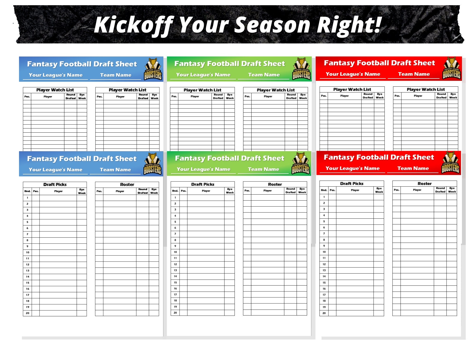 Fantasy Football Cheat Sheet Printable Free