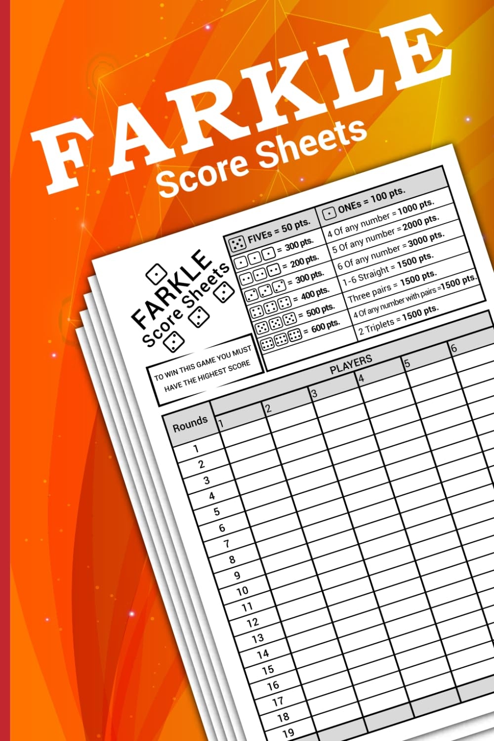 Farkle Score Sheets Large Print Scorekeeping Pads For Farkle 100 Pages 6x9 Inches Press House Score Book Amazon Books