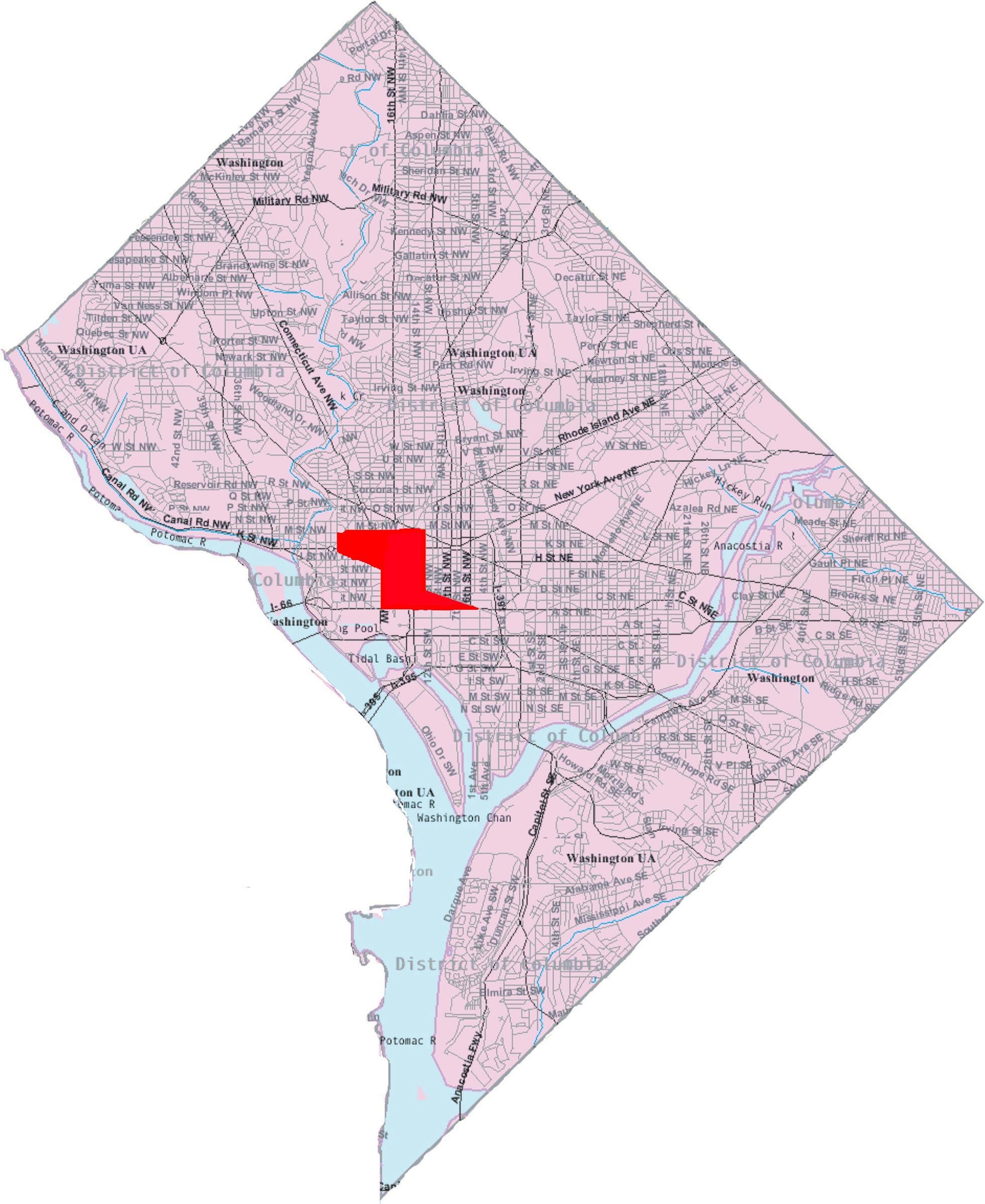 Downtown Dc Map Printable