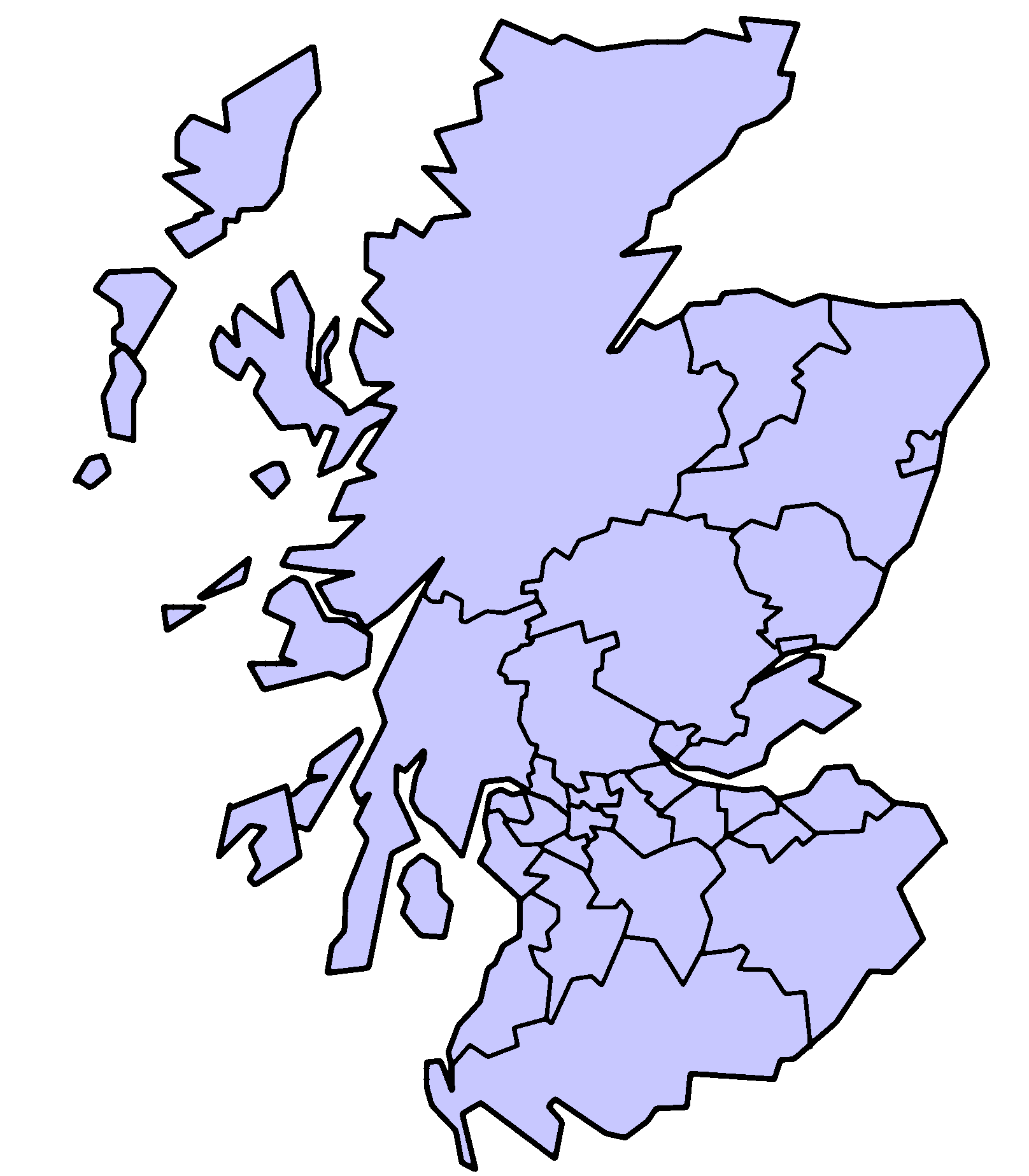 Blank Map Of Scotland Printable