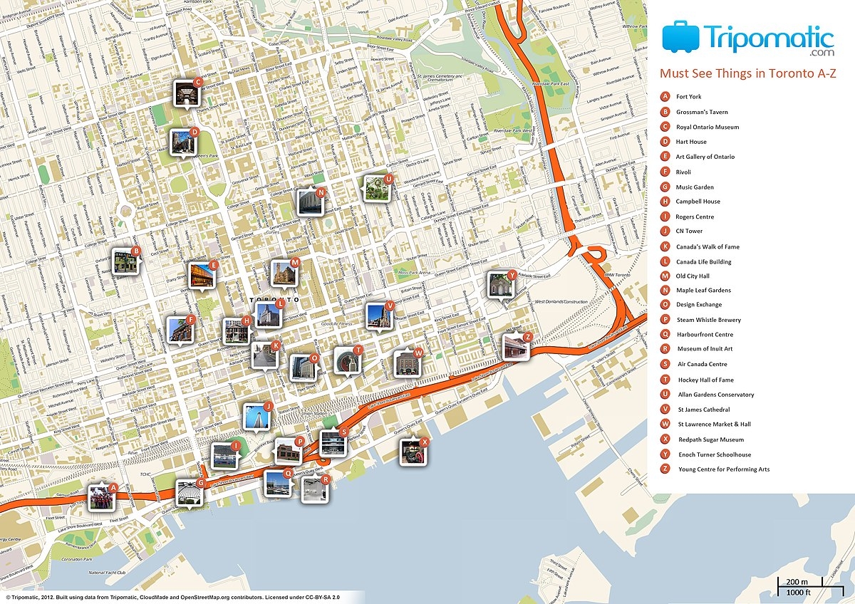 File Toronto Printable Tourist Attractions Map jpg Wikimedia Commons