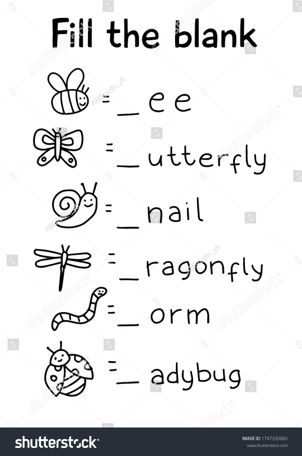 Fill In The Blank Printable Worksheets