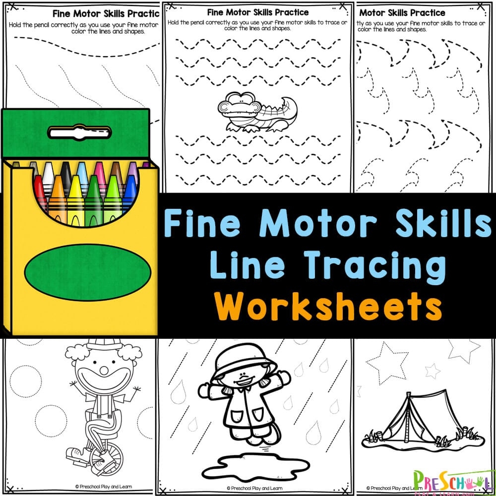 Fine Motor Skills Line Tracing Worksheets For 3 Year Olds Fine Motor Skills Line Tracing Worksheets For 3 Year Olds