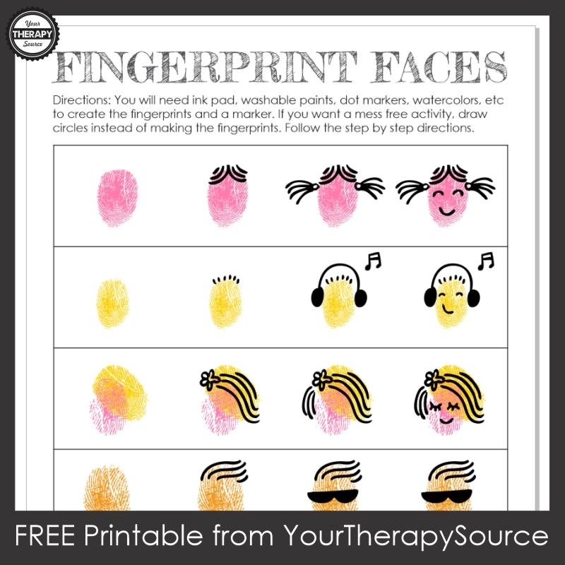 Fingerprint Art Printable Your Therapy Source Fingerprint Art Printable Your Therapy Source