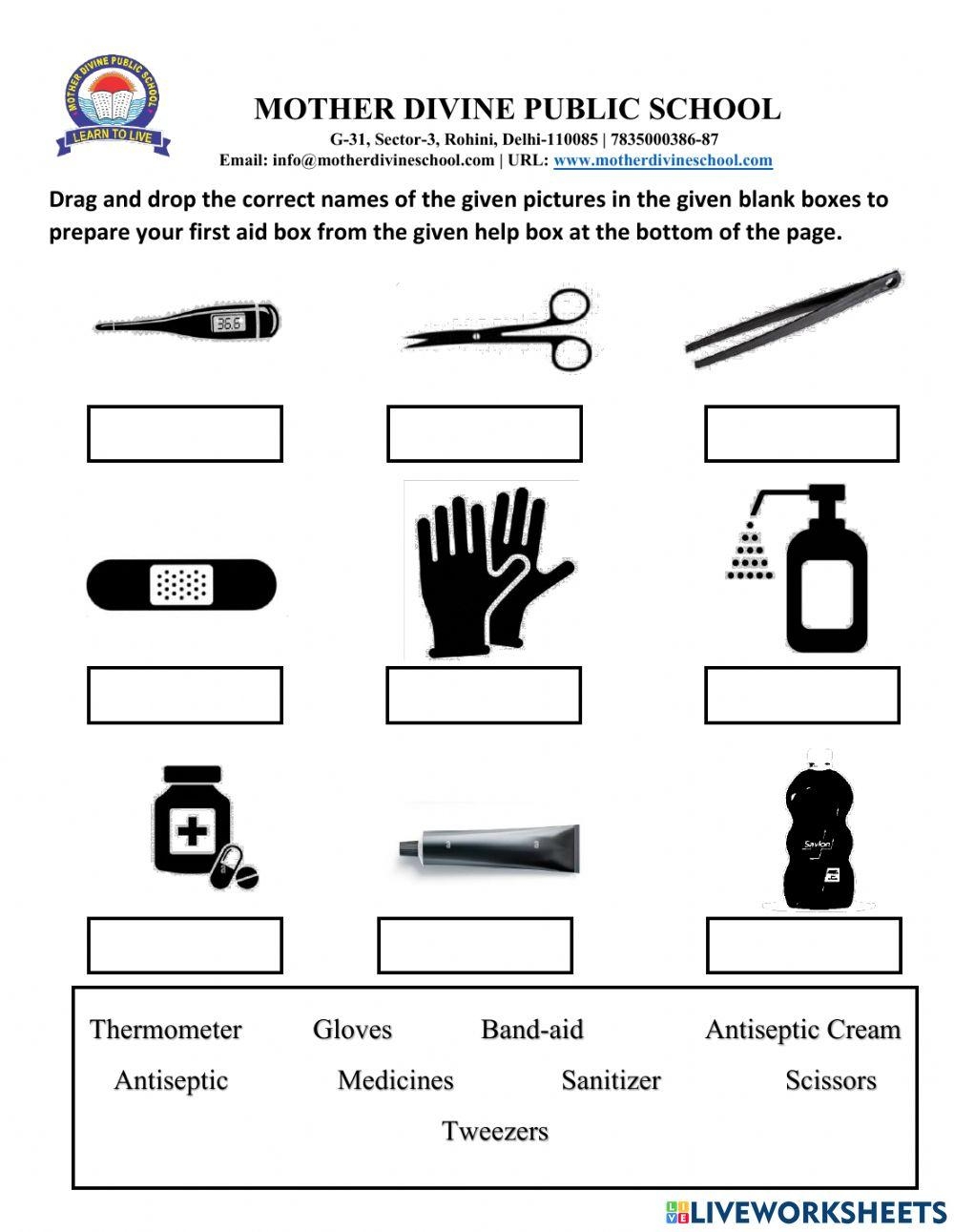 First Aid Kit Interactive Worksheet For GRADE 2 Live Worksheets Worksheets Library