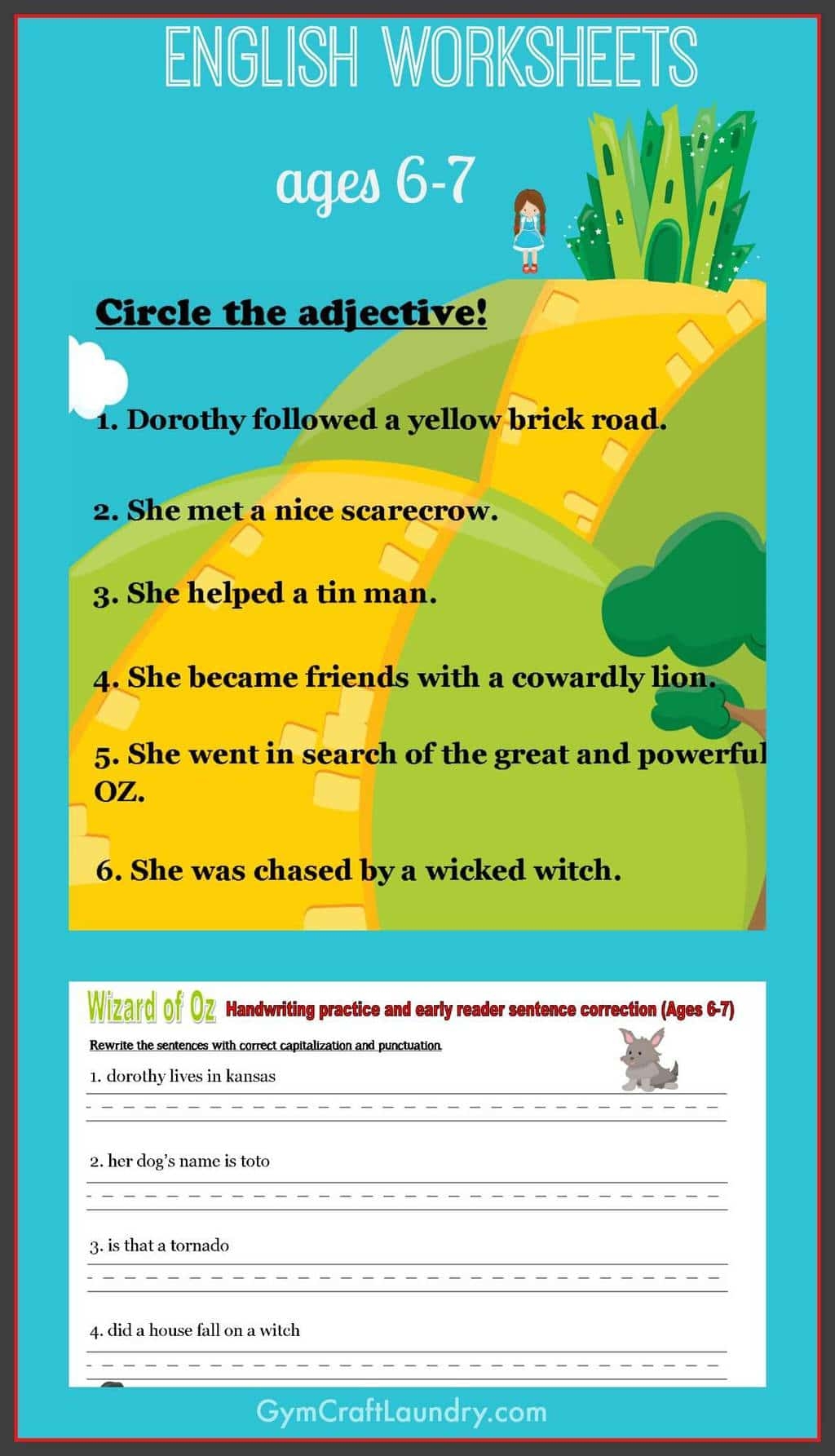 Free Printable Wizard Of Oz Worksheets