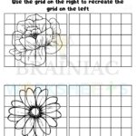 Flower Grid Drawing Worksheet Class 5 Brainiac Worksheets