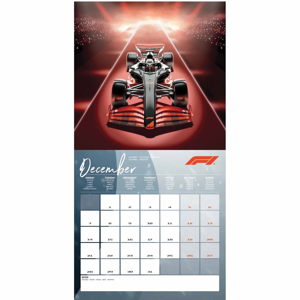 F1 Calendar 2026 Printable