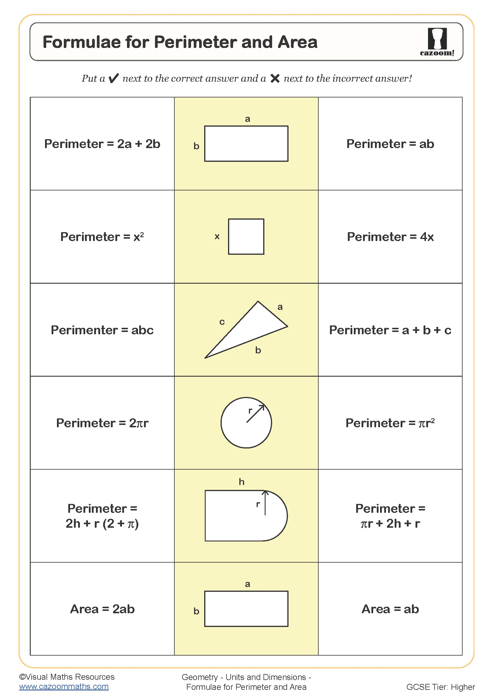 Formula Sheet For Area Of 2d Shapes FREE Teaching Resource Formula Sheet For Area Of 2d Shapes FREE Teaching Resource