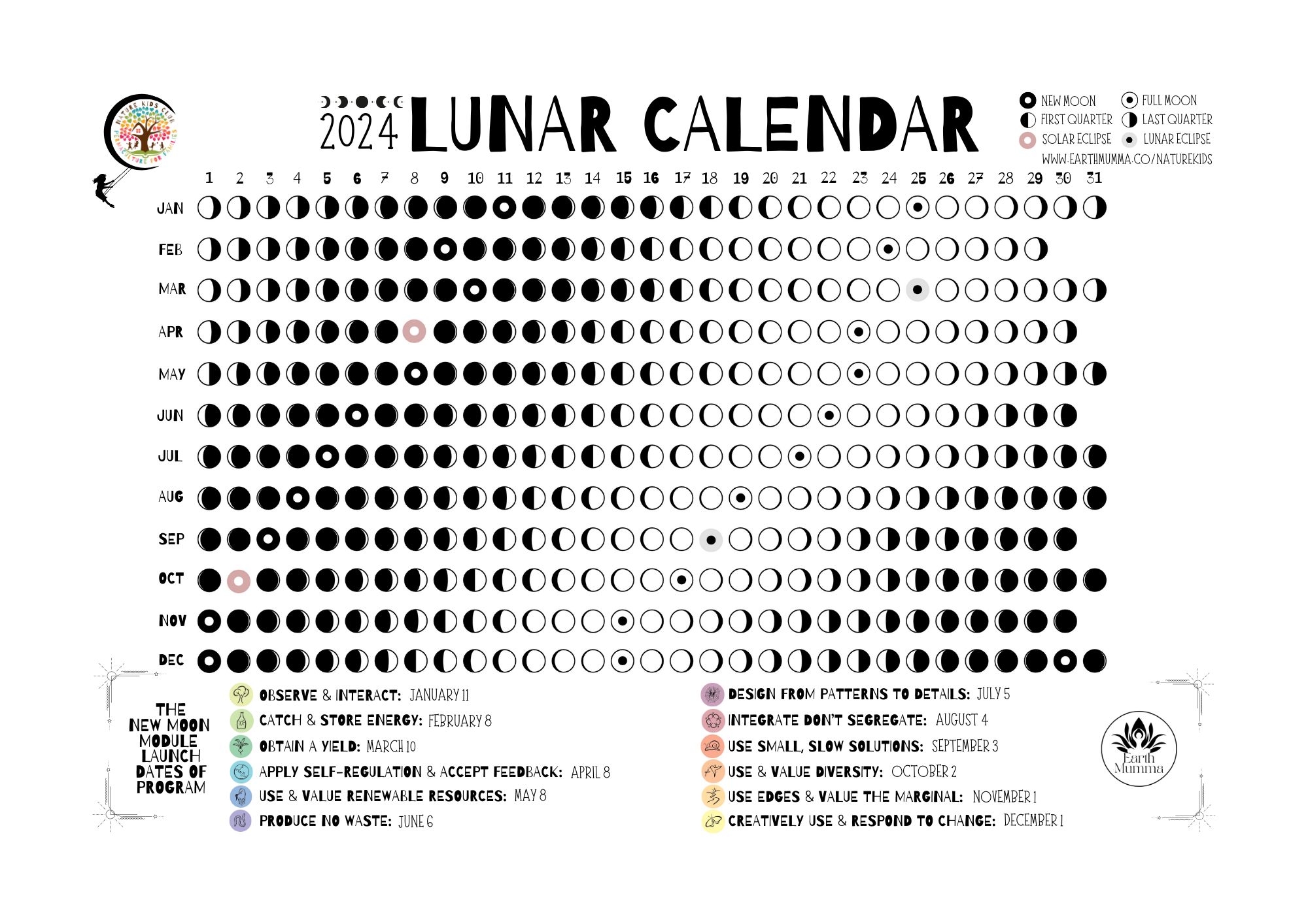 FREE 2024 Lunar Calendar FREE 2024 Lunar Calendar