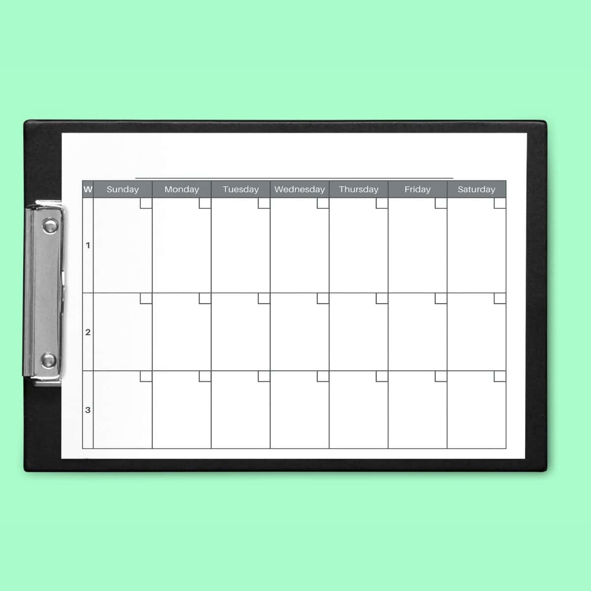 Free 3 Week Calendar Printable Blank Template Free 3 Week Calendar Printable Blank Template