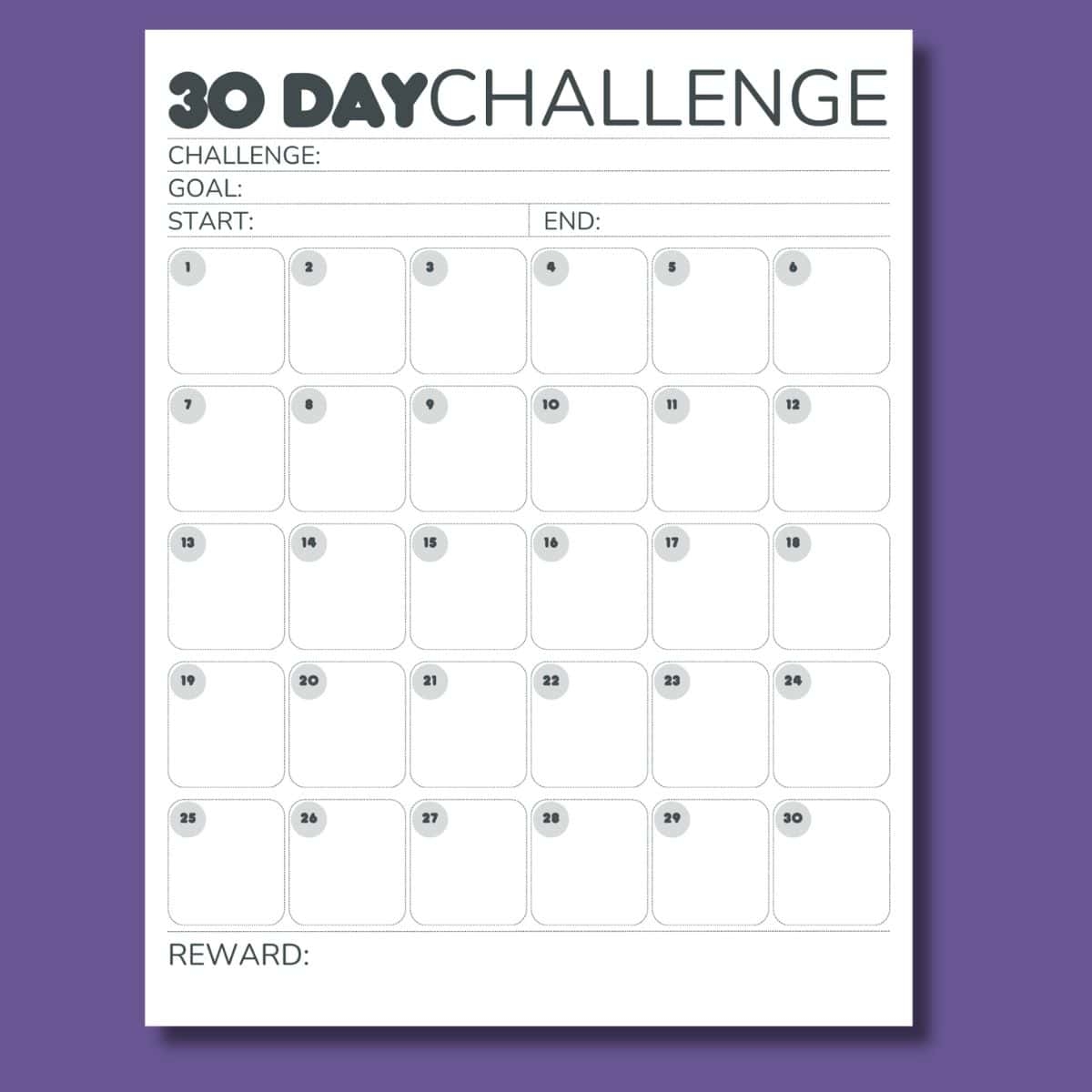 Free Printable Blank 30 Day Calendar Free Printable Blank 30 Day Calendar