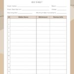 Free And Customizable Auction Templates
