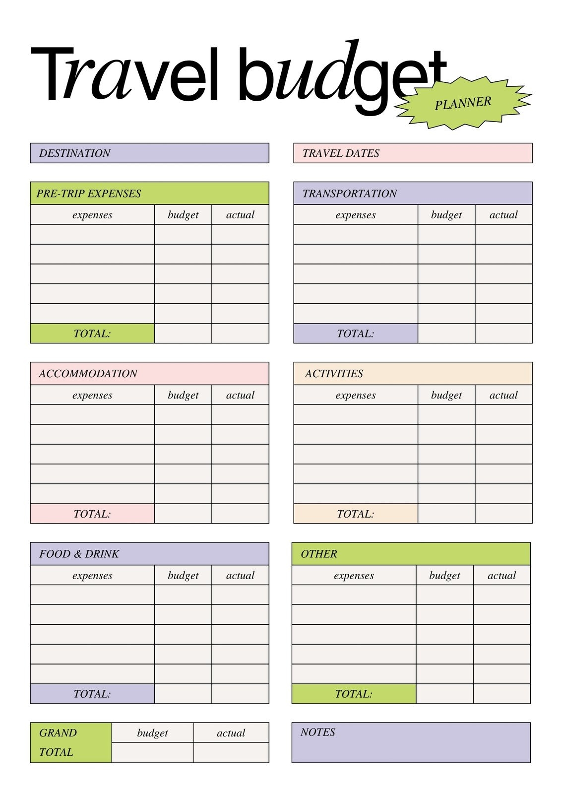Free And Customizable Budget Templates Free And Customizable Budget Templates