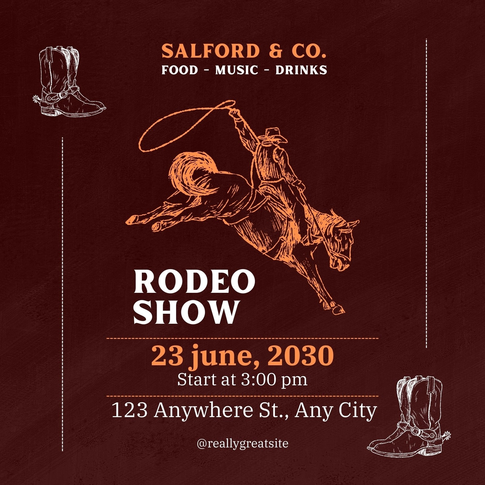 Free And Customizable Cowboy Templates