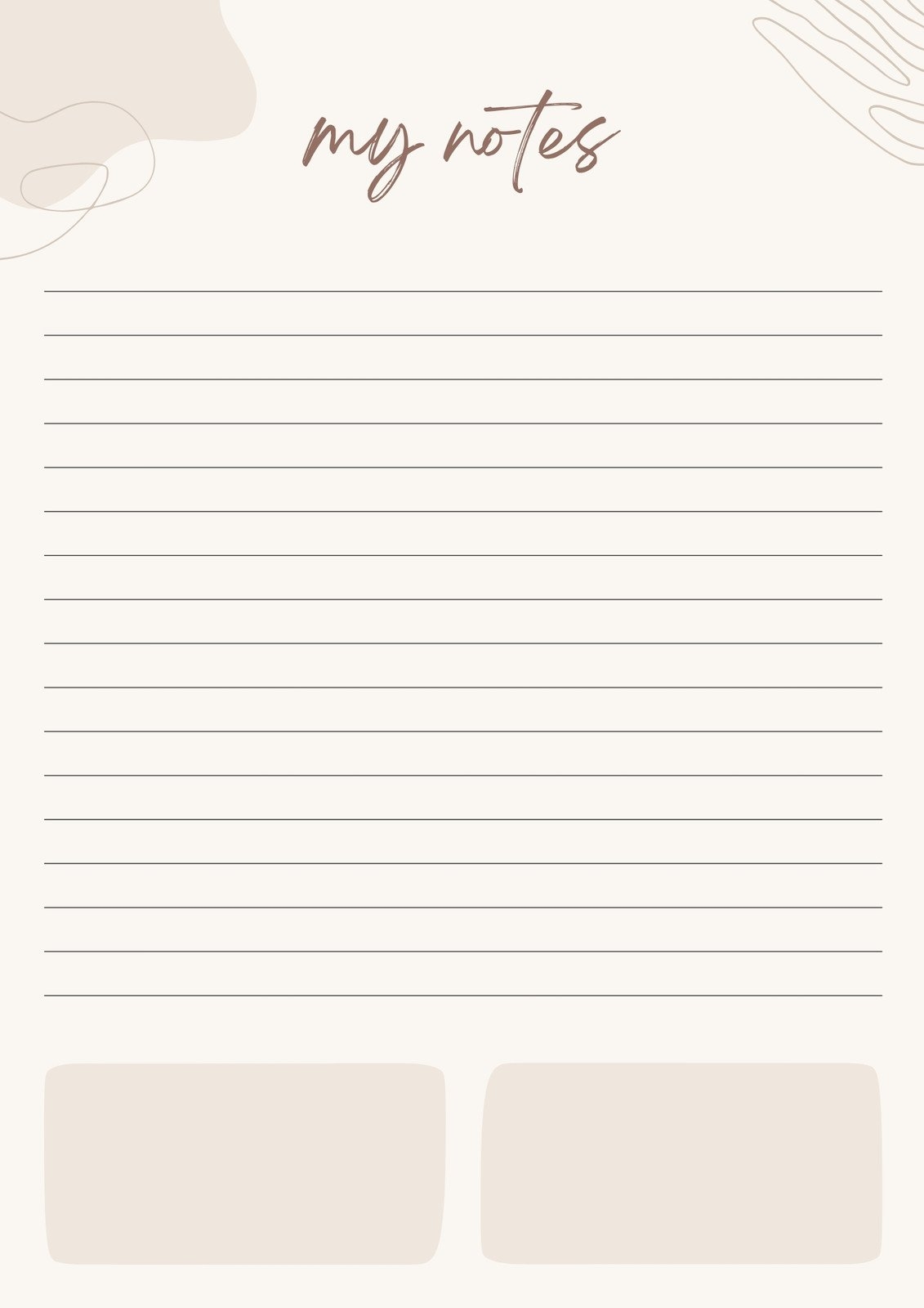 Free And Customizable Notes Templates