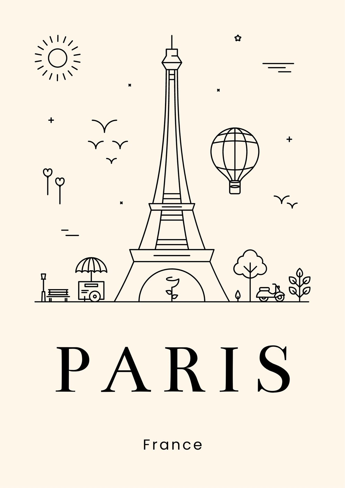 Free Printable Paris Birthday Banner Template