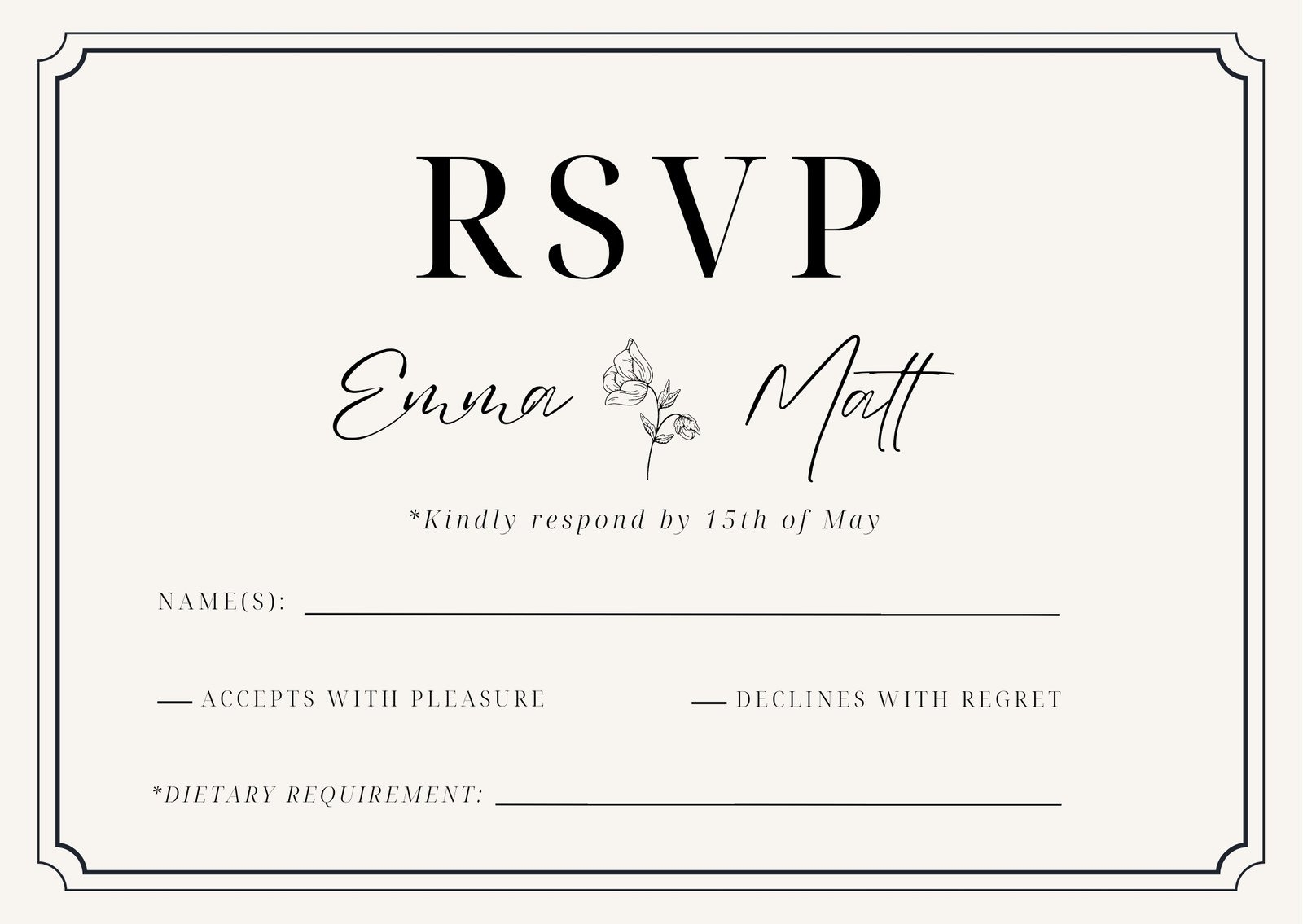 Free And Customizable Rsvp Templates Worksheets Library