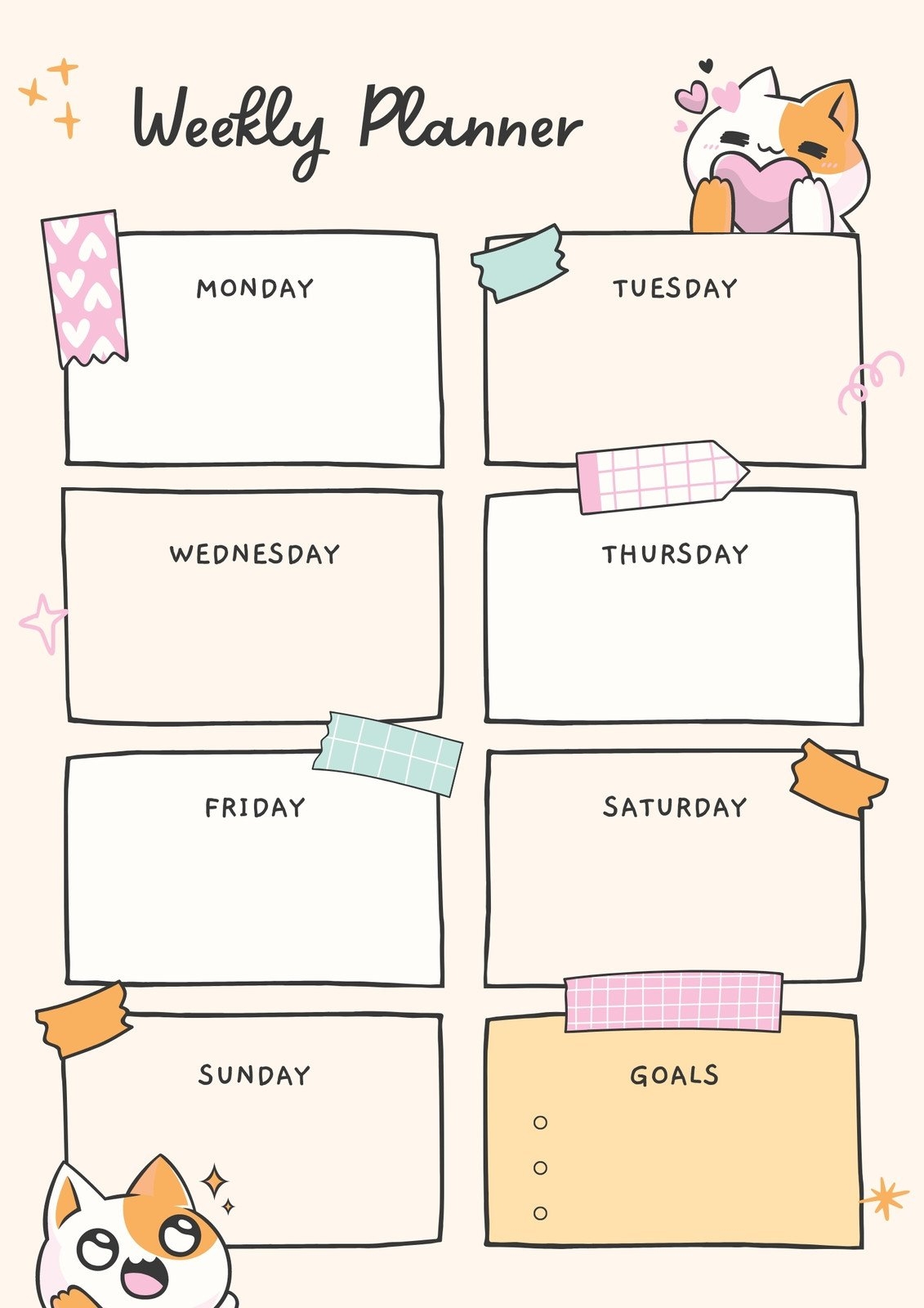 Free Printable Planner Canva Templates