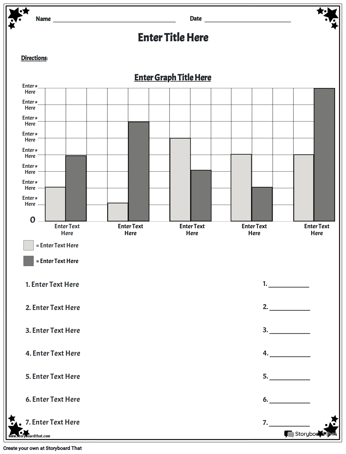 Printable Bar Chart Printable Bar Chart