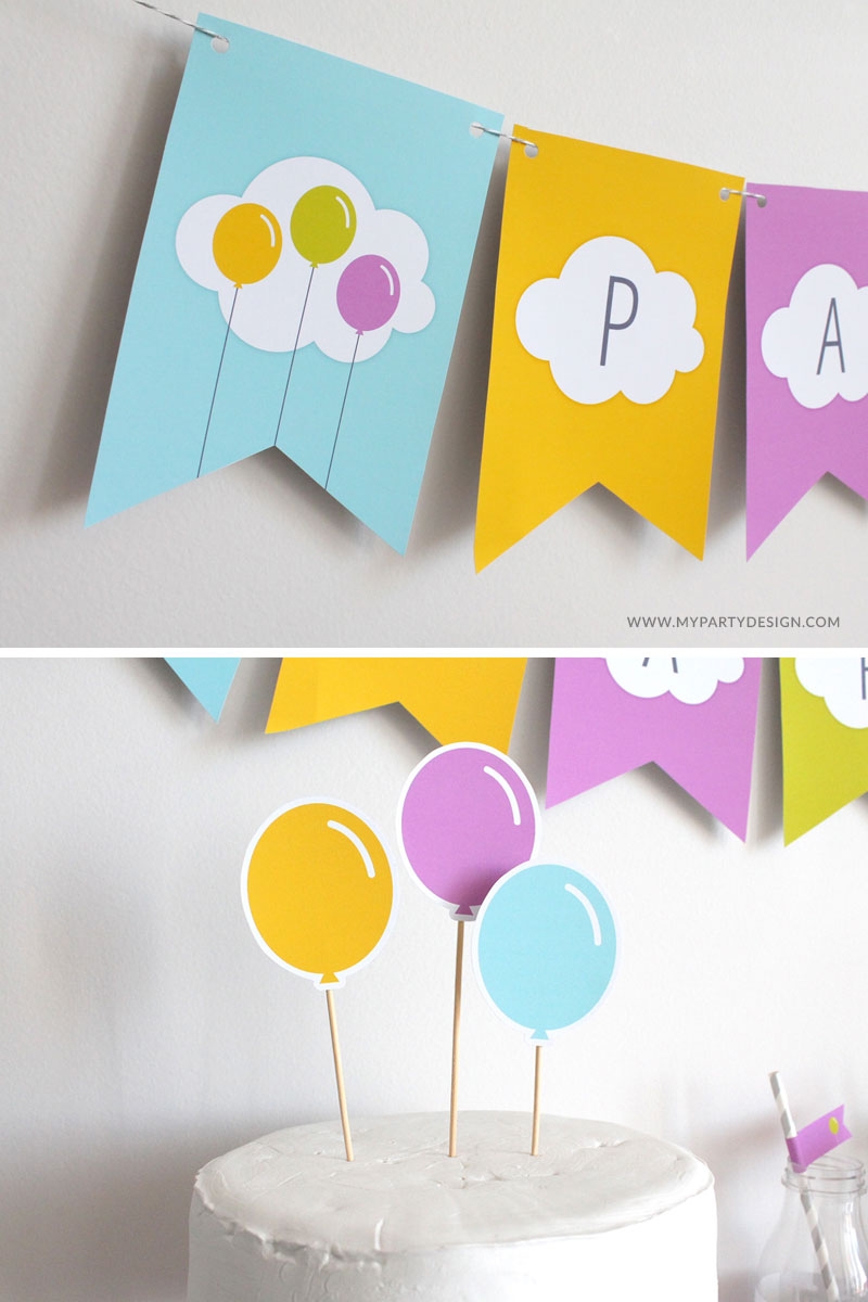 FREE Birthday Printables Balloon Party Pack My Party Design