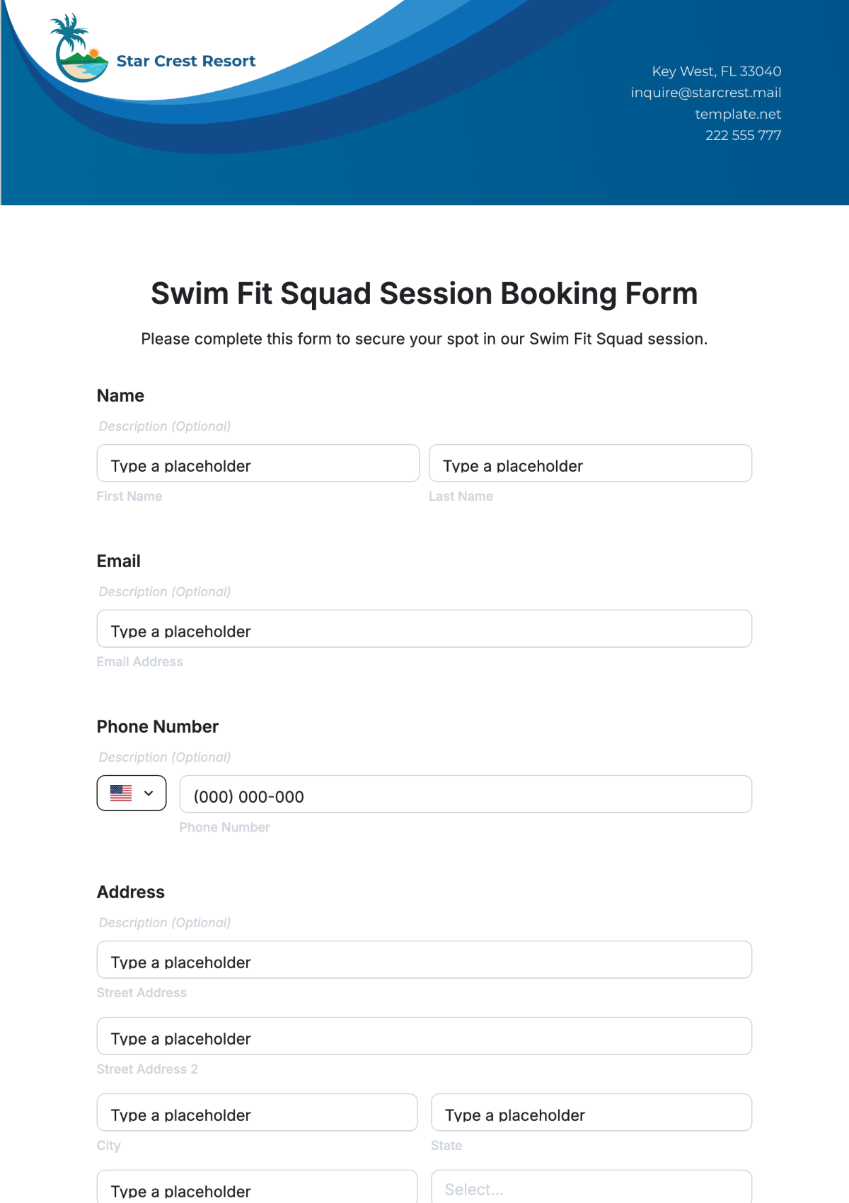 Free Booking Form Templates To Edit Online