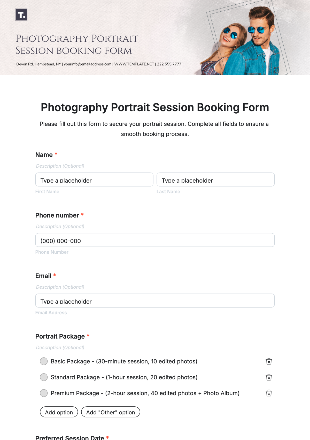 Free Booking Form Templates To Edit Online