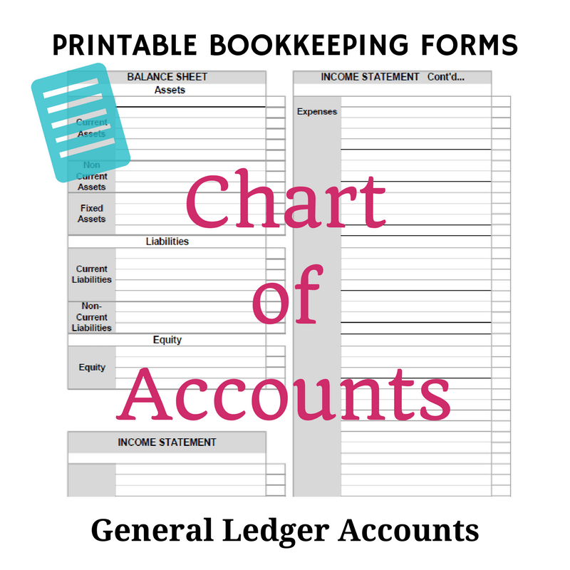 Free Bookkeeping Forms And Accounting Templates Printable PDF