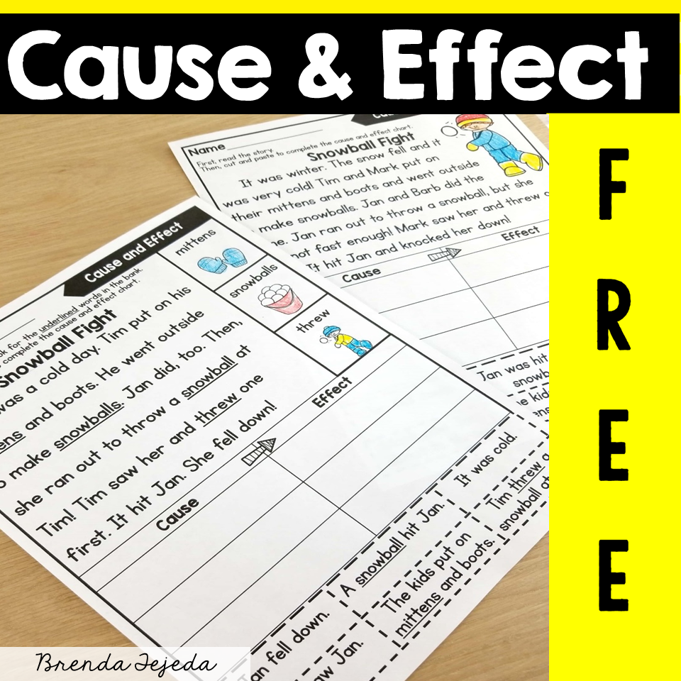 FREE Cause And Effect Passages Printables Tejeda s Tots