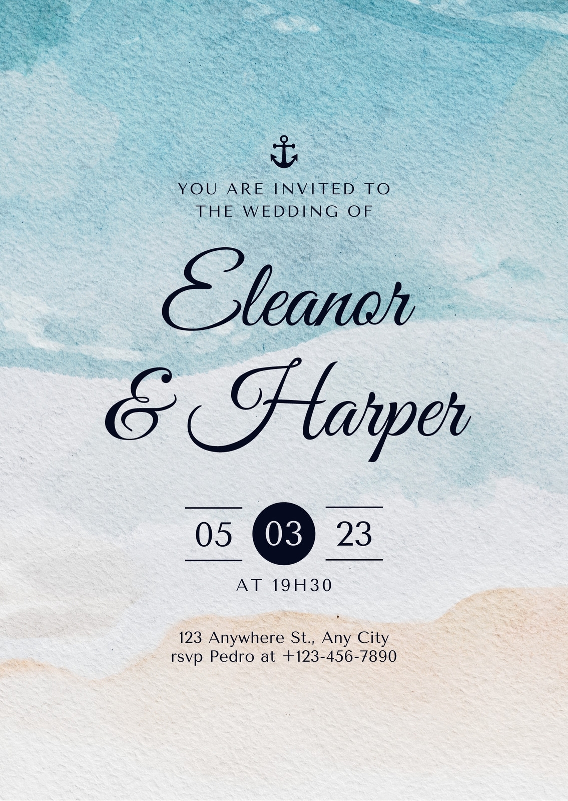 Free Custom Printable Beach Wedding Invitation Templates Canva Free Custom Printable Beach Wedding Invitation Templates Canva