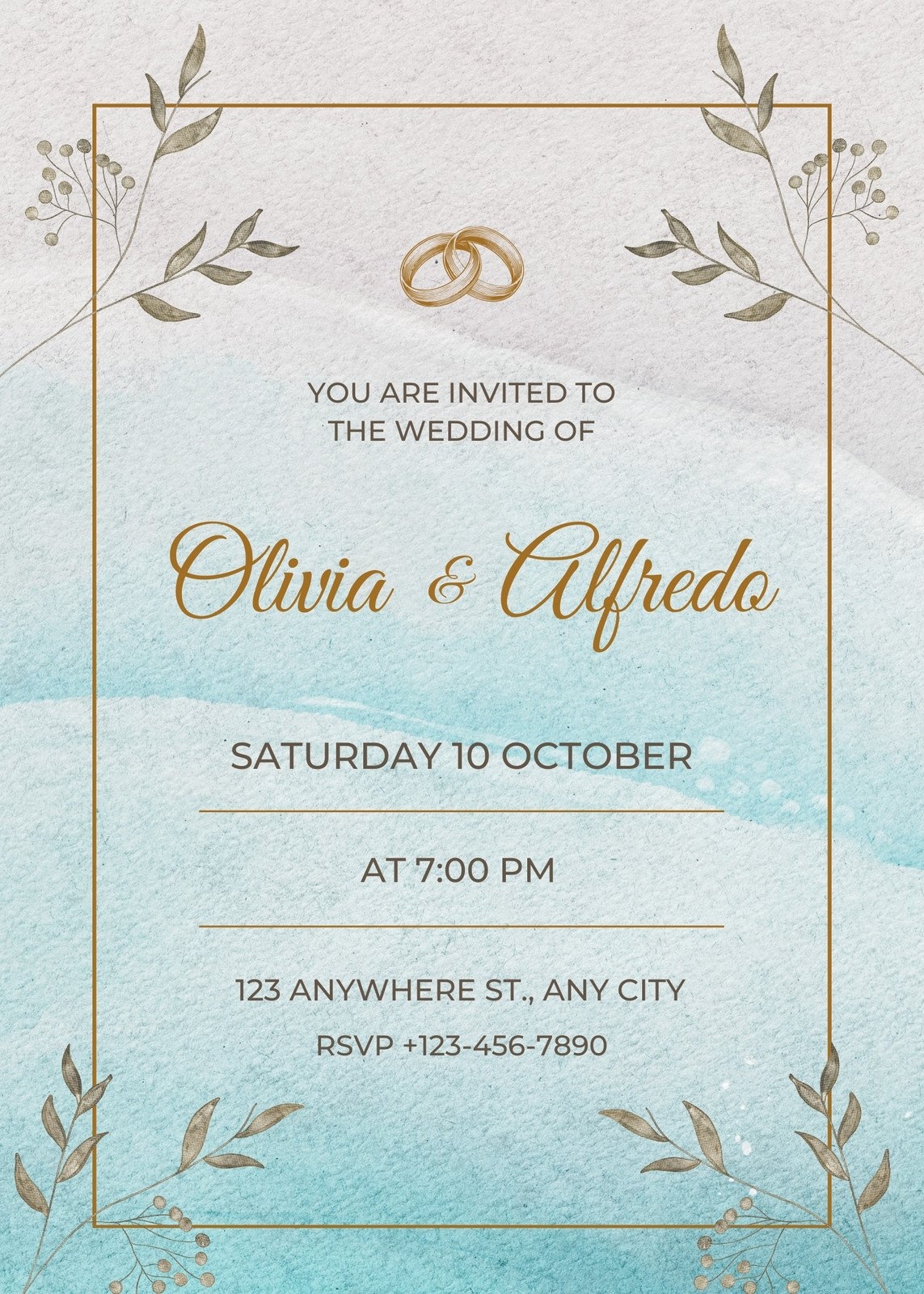 Free Custom Printable Beach Wedding Invitation Templates Canva