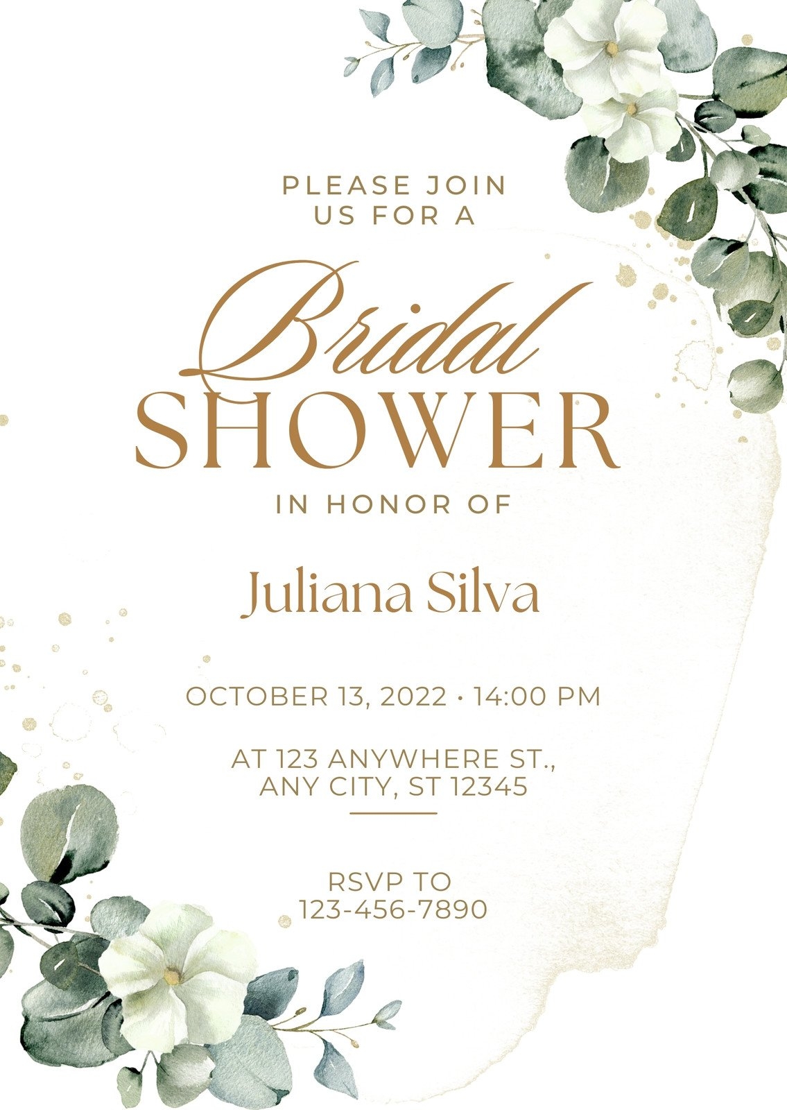 Free Custom Printable Bridal Shower Invitation Templates Canva