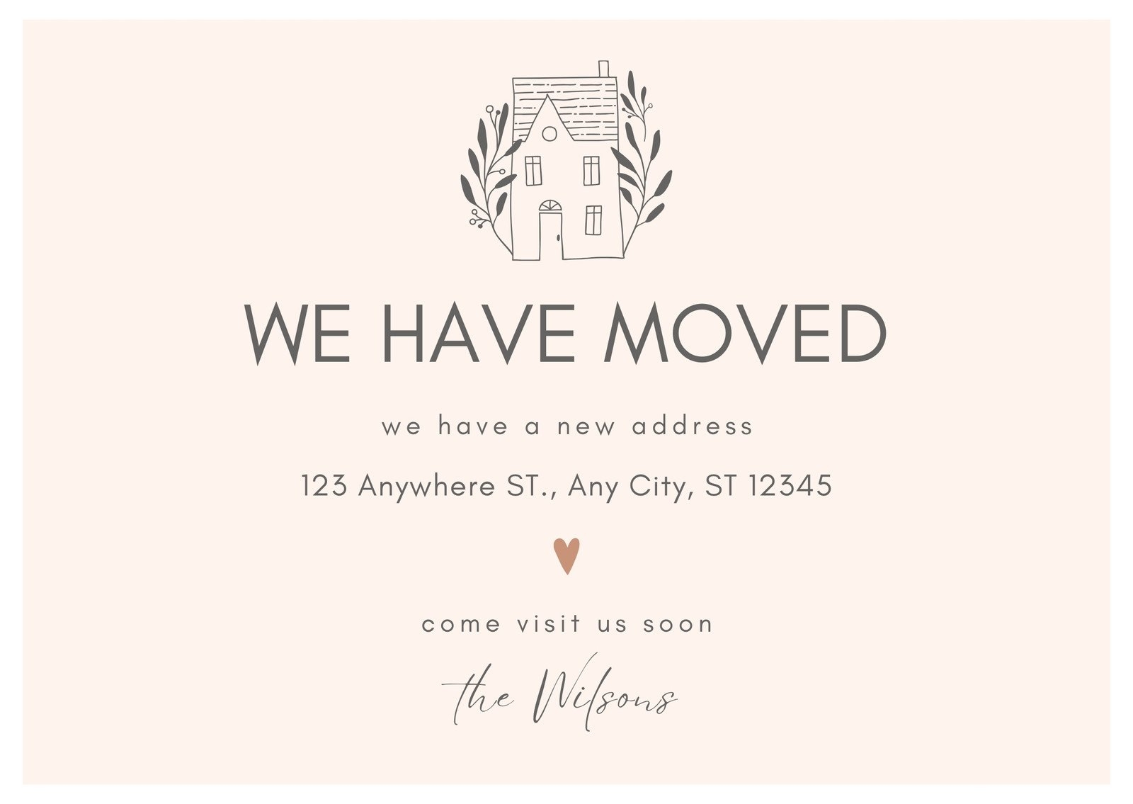 Free Custom Printable Change Of Address Card Templates Canva Free Custom Printable Change Of Address Card Templates Canva