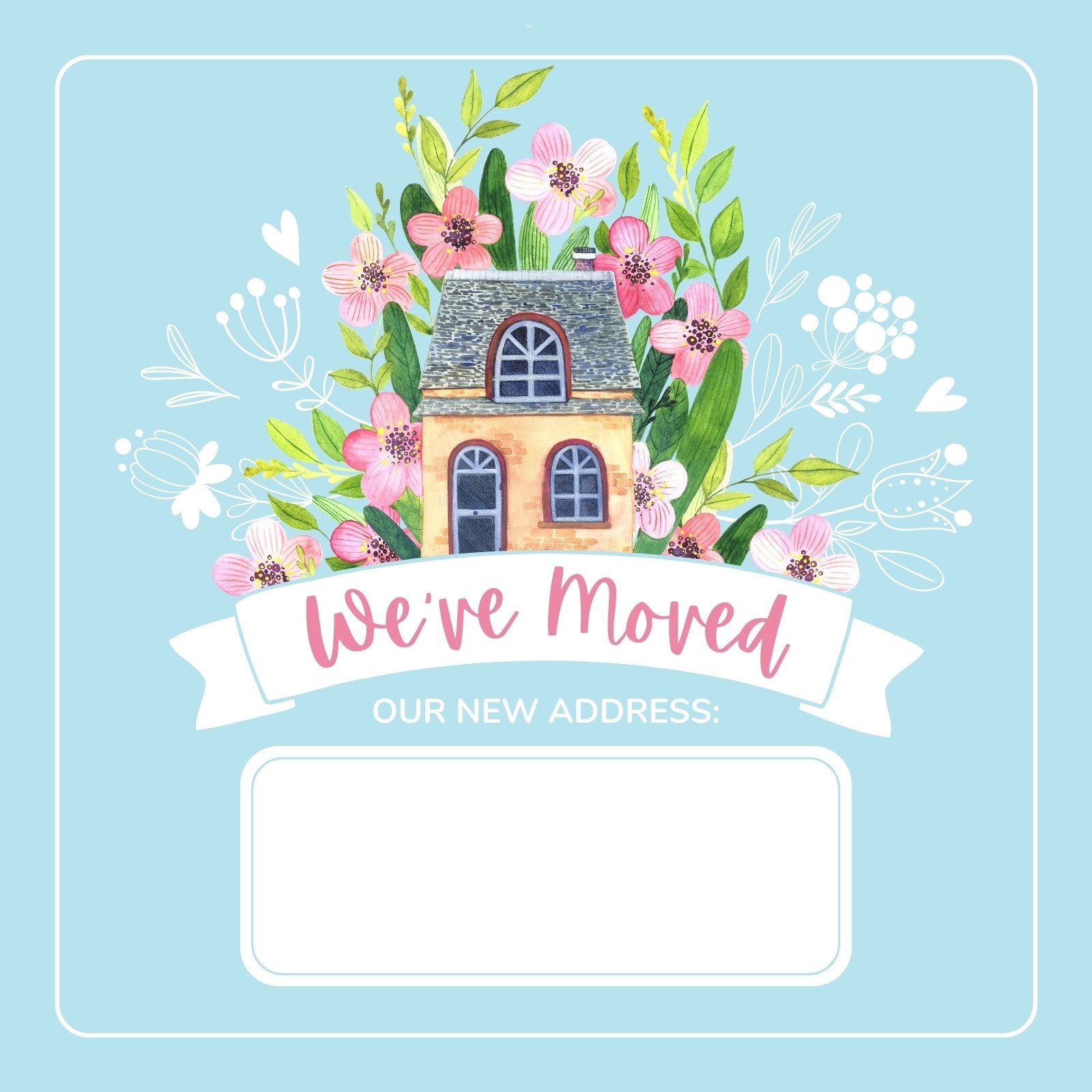 Free Custom Printable Change Of Address Card Templates Canva