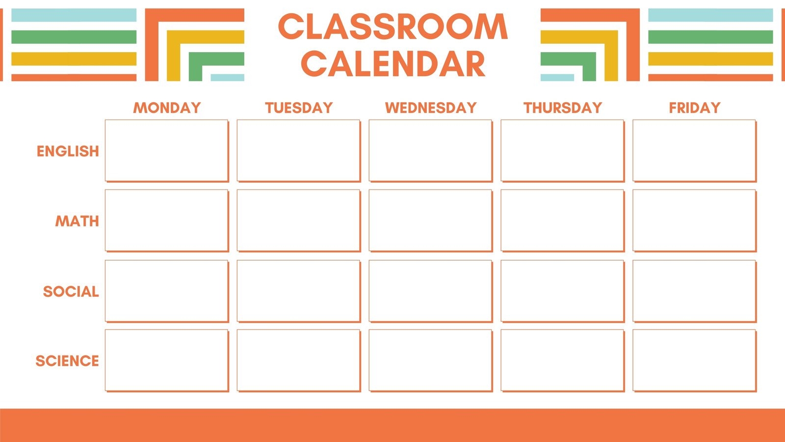 Printable Bulletin Board Calendar