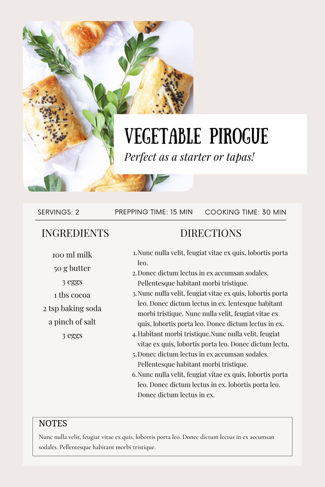 Free Printable Recipe Template Word