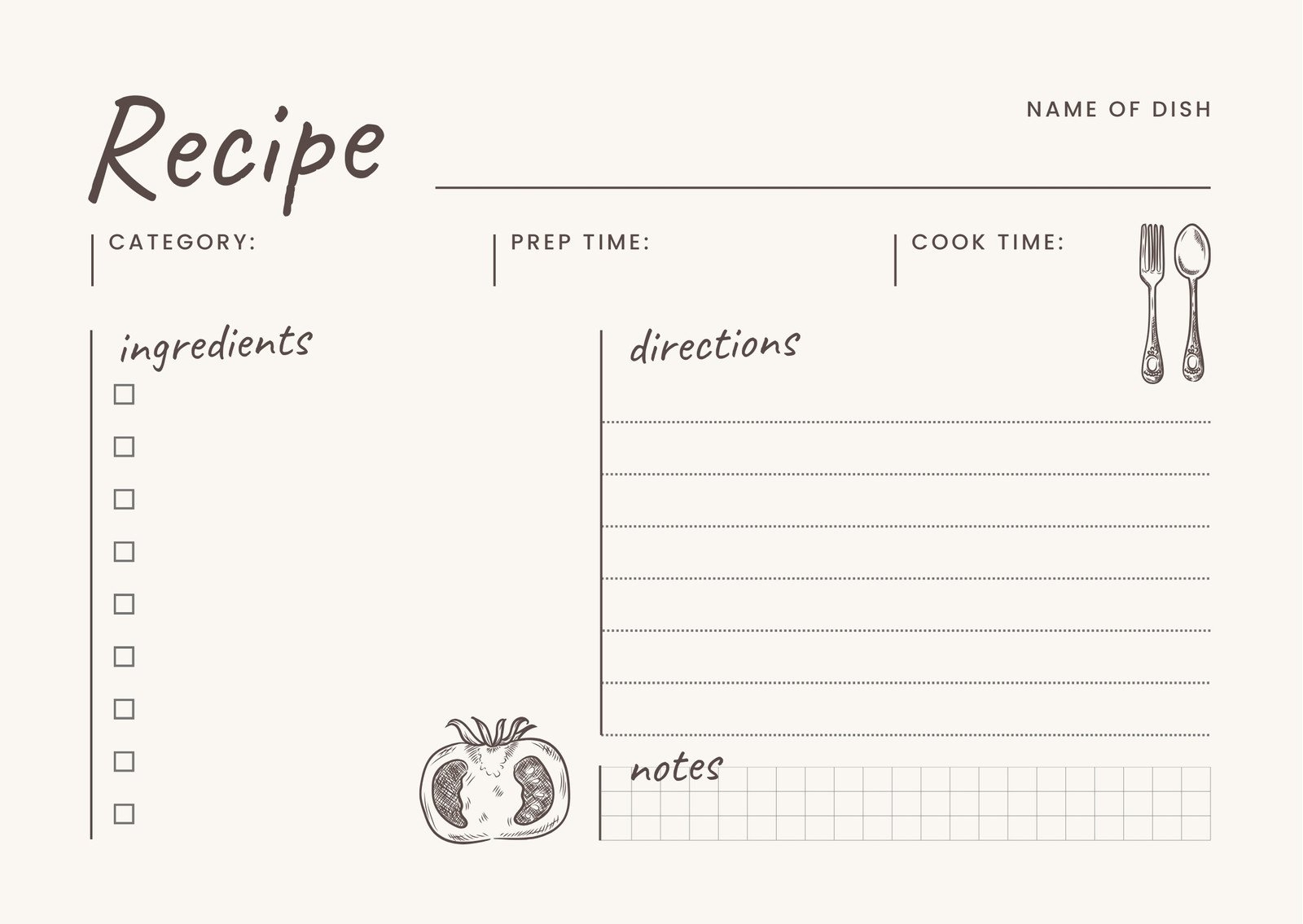 Free Custom Printable Recipe Card Templates Online Canva