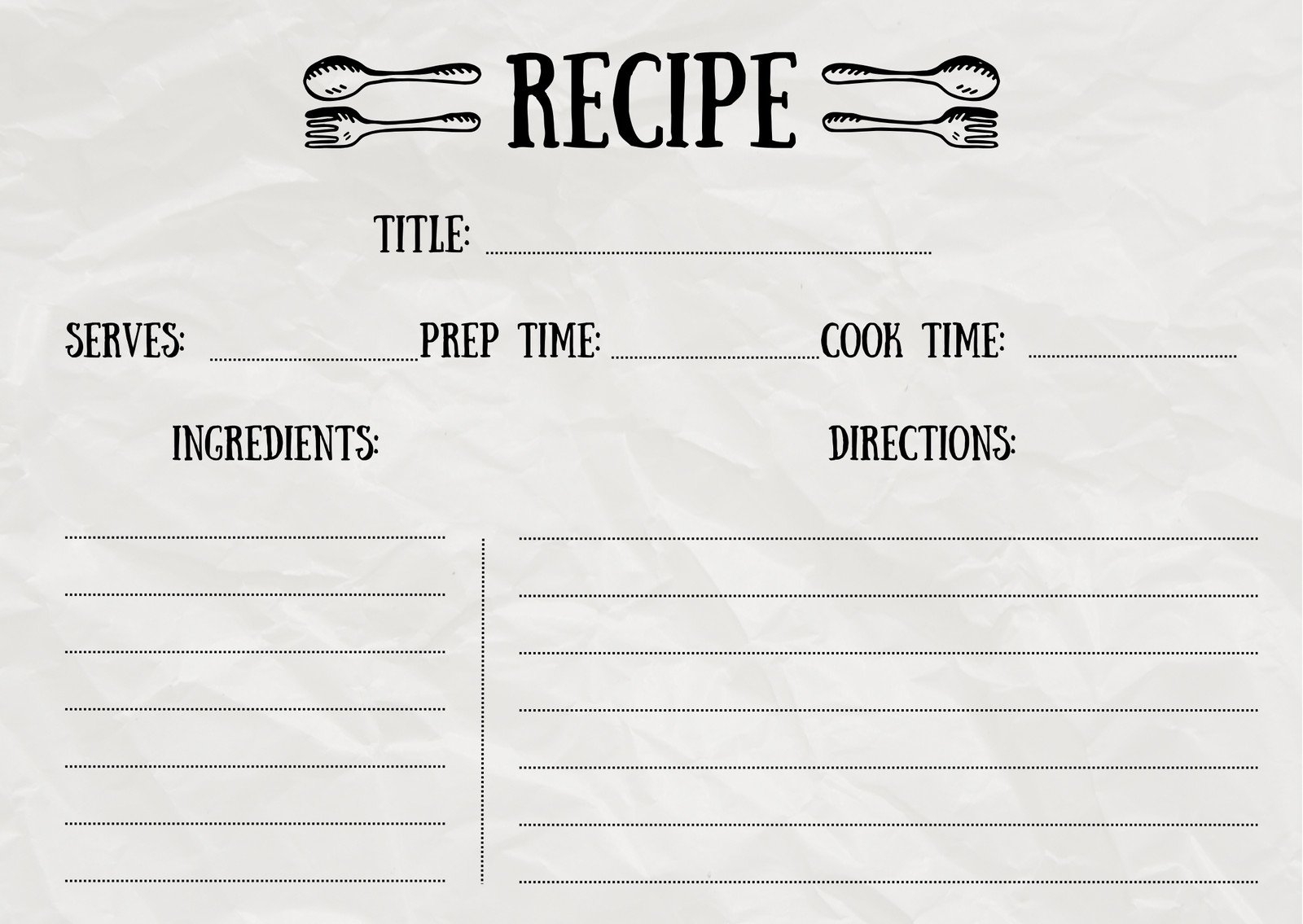 Free Custom Printable Recipe Card Templates Online Canva