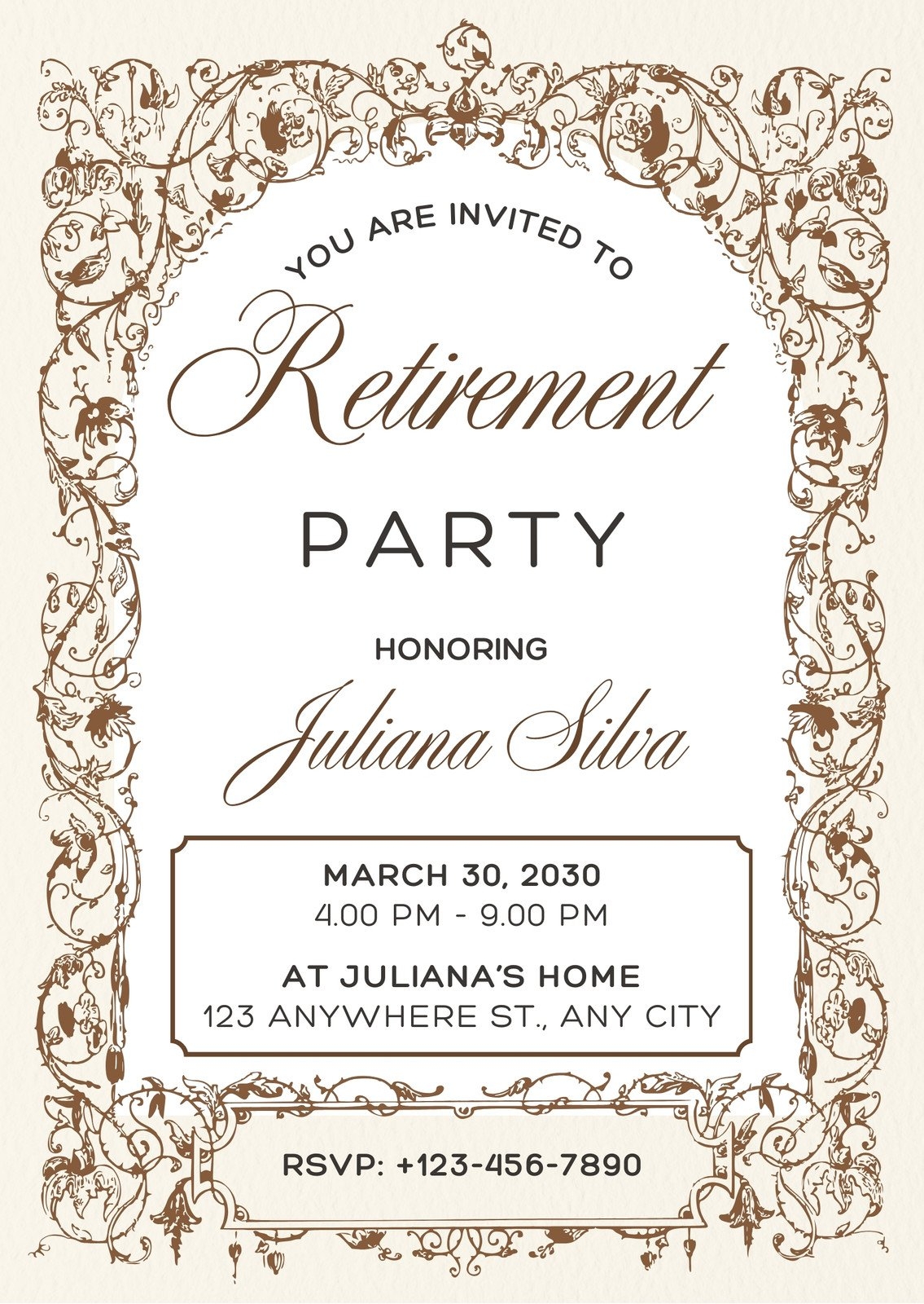 Free Custom Printable Retirement Party Invitation Templates Canva