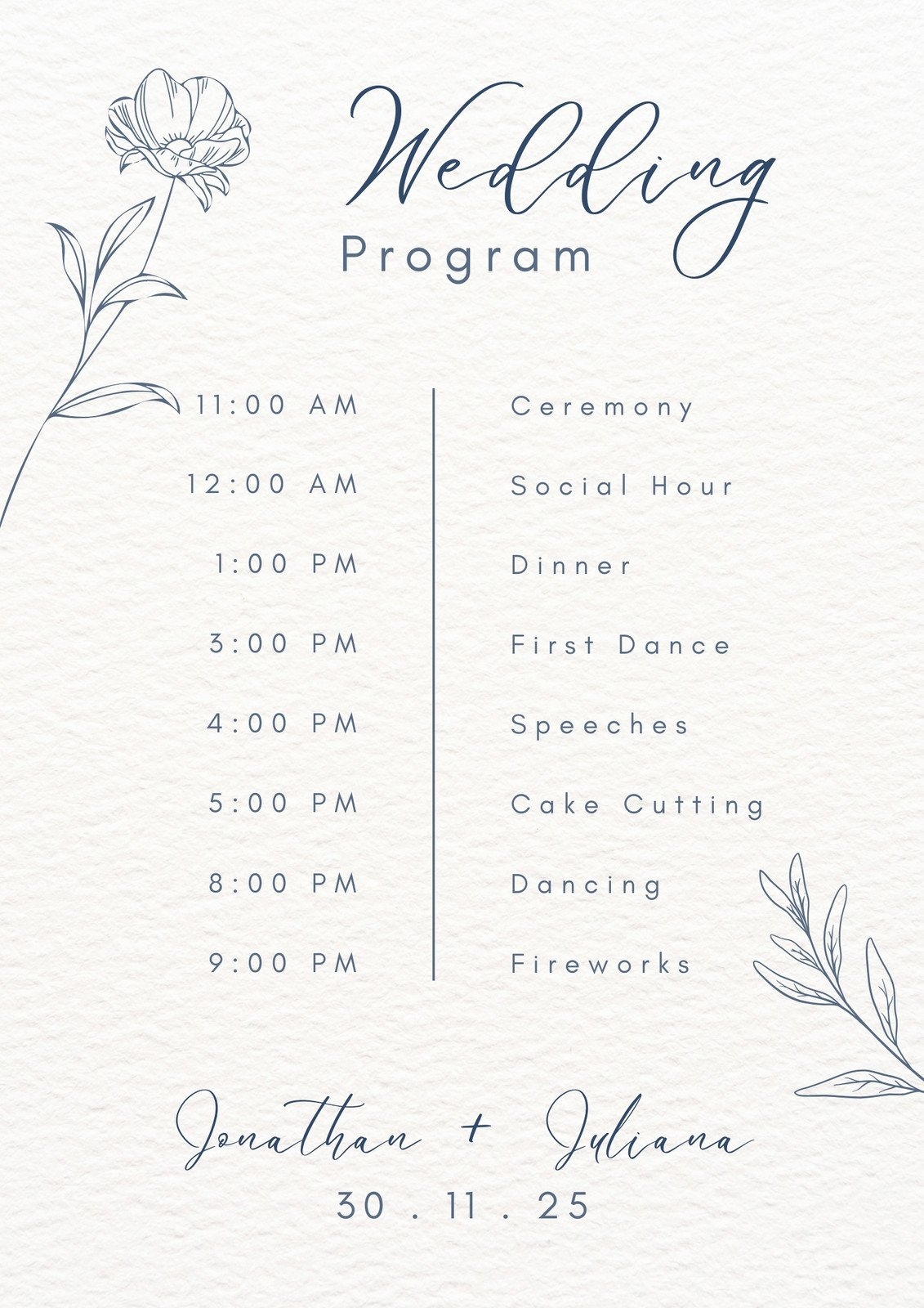 Free Printable Rustic Wedding Program Templates