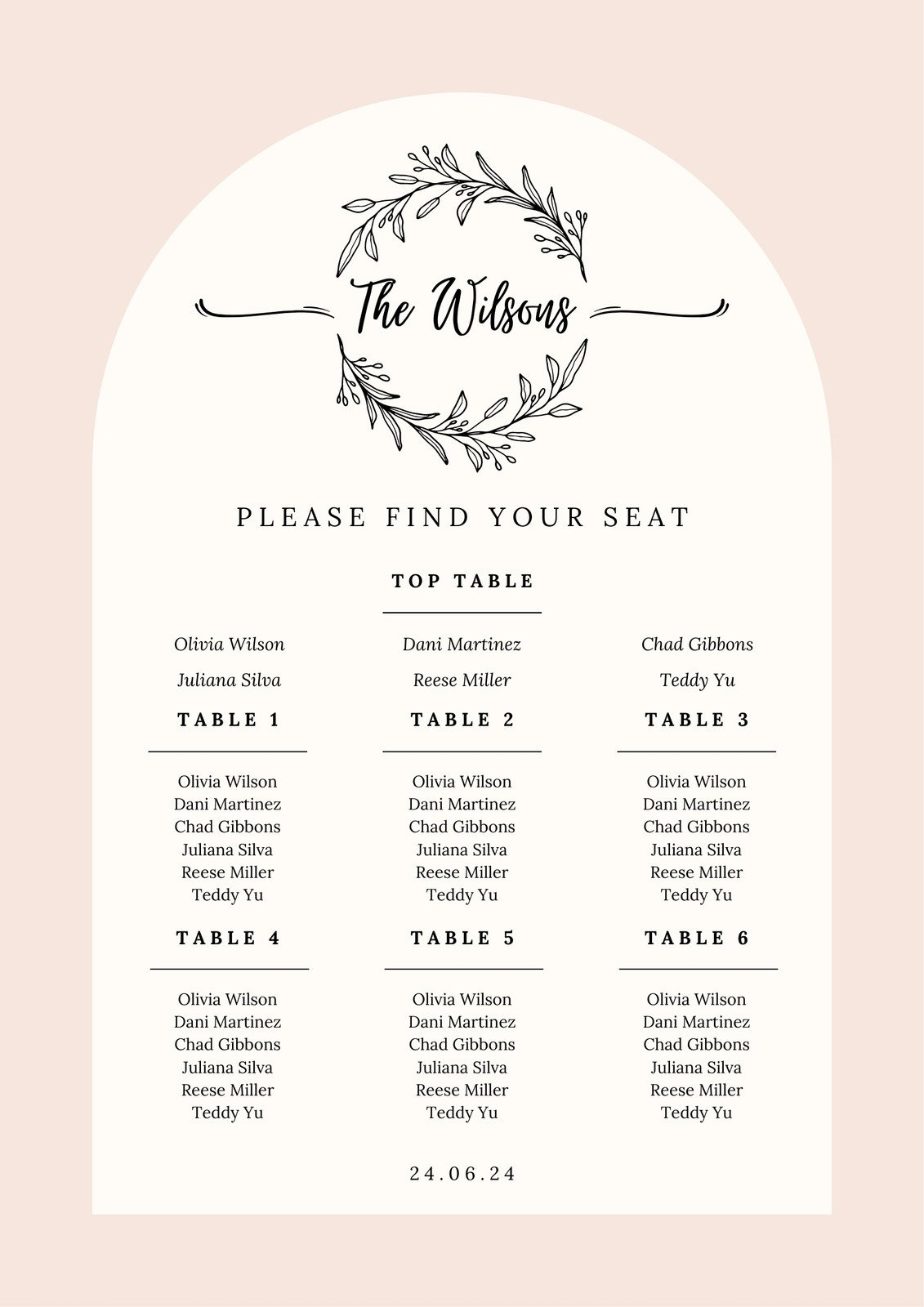 Free Printable Seating Chart Template Wedding Free Printable Seating Chart Template Wedding